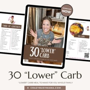 30 "Lower Carb" CBM Recipes