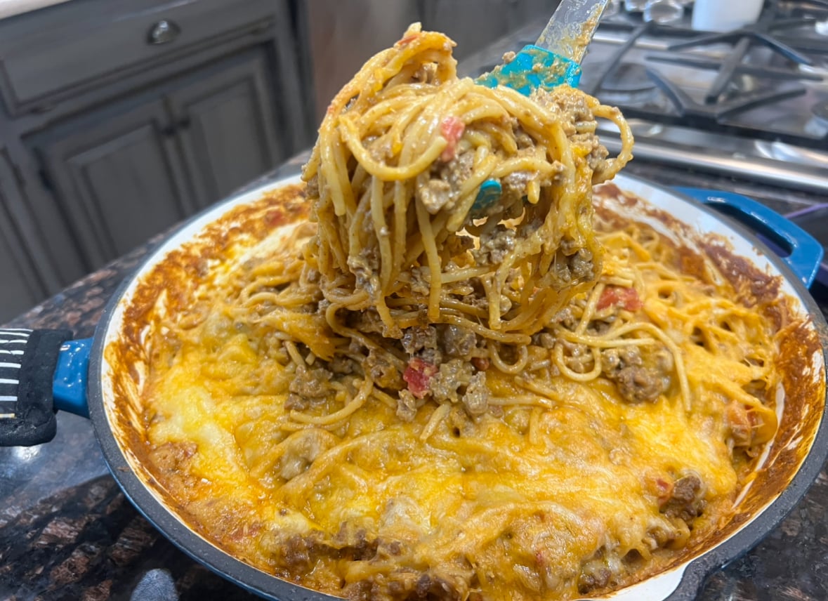 Taco Spaghetti Bake - Crazy Busy Mama