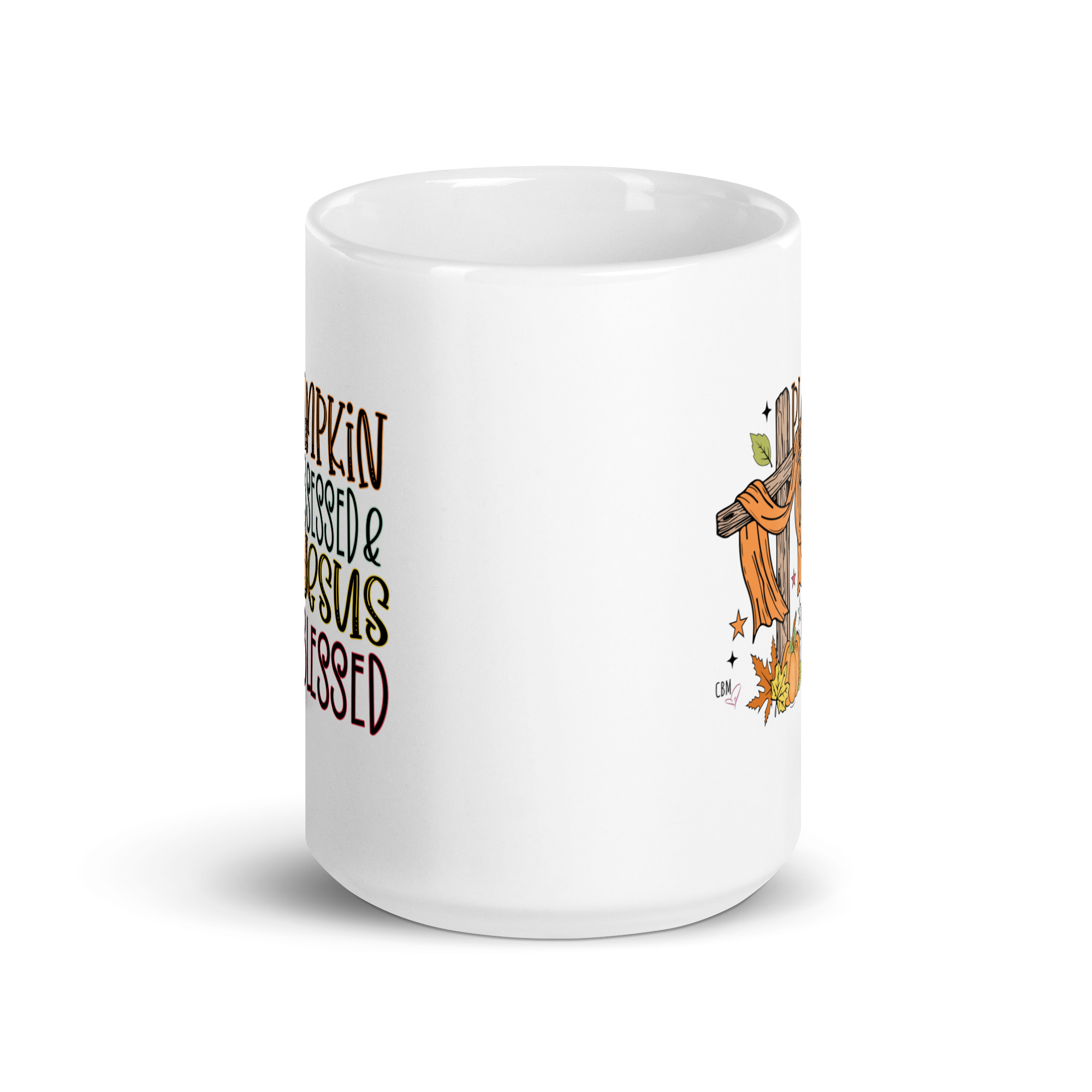 CBM "Pumpkin Obsessed, Jesus Blessed" Mug - Image 3