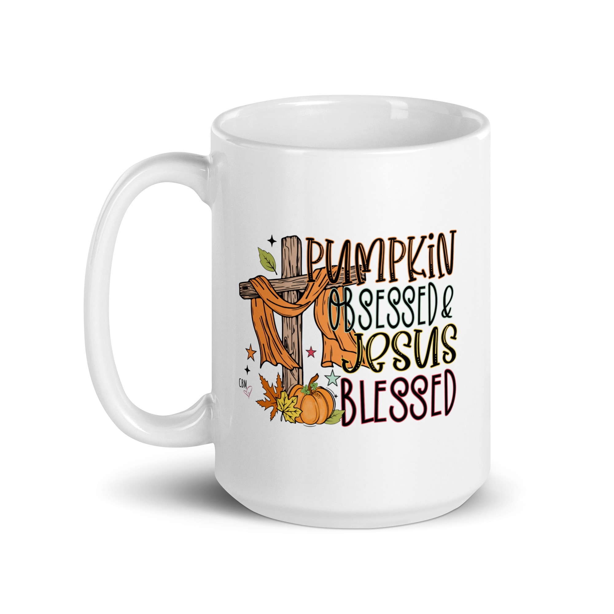 CBM "Pumpkin Obsessed, Jesus Blessed" Mug - Image 2
