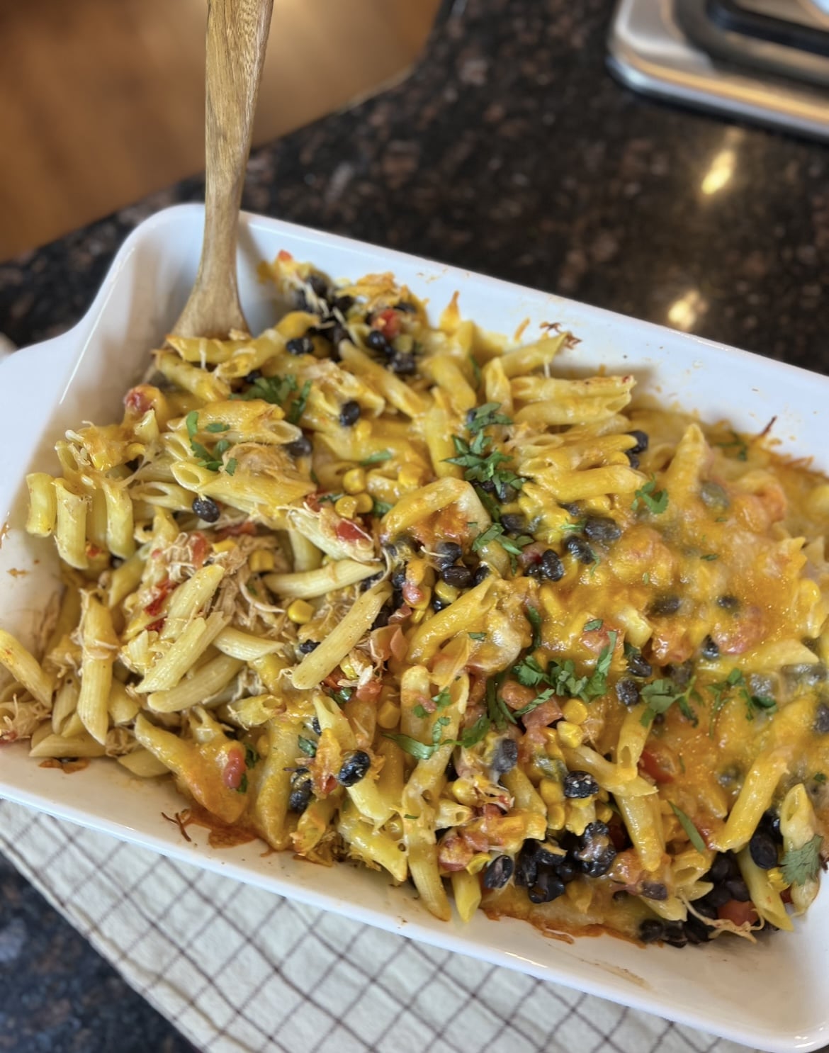 Southwest Chicken Pasta Bake - Crazy Busy Mama