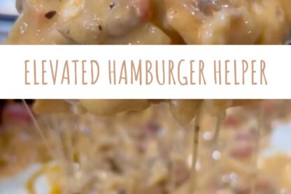 elevated cheesy hamburger helper
