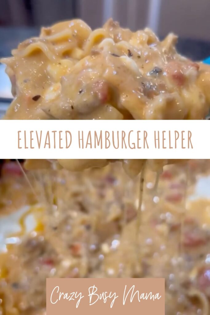 elevated cheesy hamburger helper