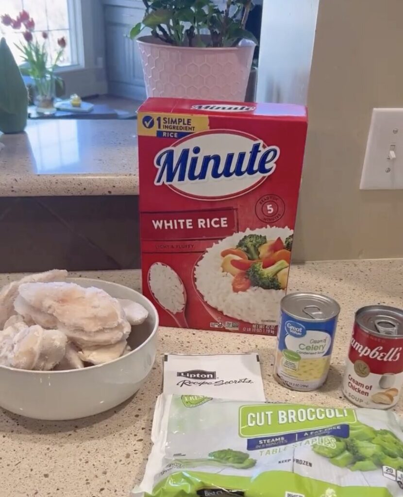 no peek chicken with rice and broccoli