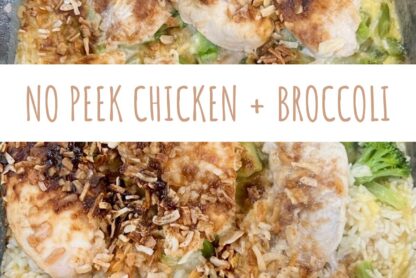 no peek chicken with rice and broccoli