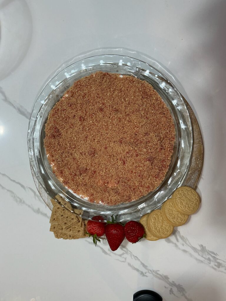 golden oreo dessert dip strawberry cheesecake dip