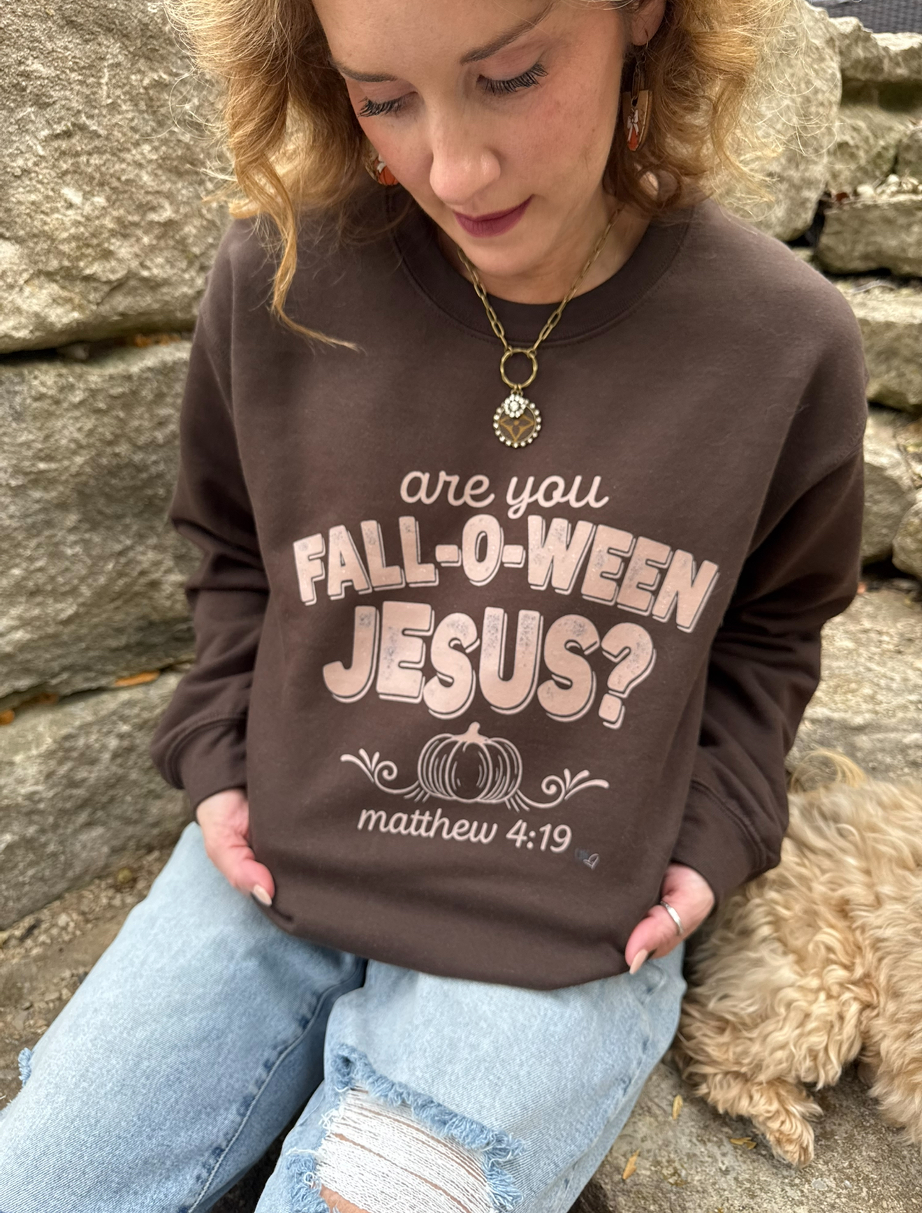 CBM "Fall-o-ween Jesus" Fall Crewneck - Image 2