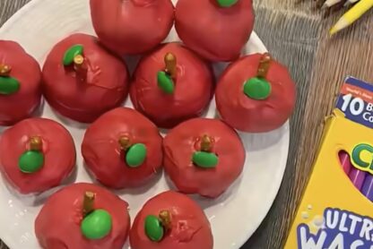 oreo apple back to school cookies