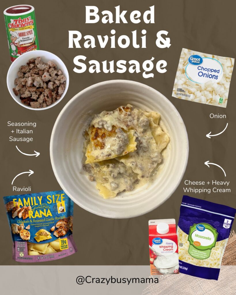 Sausage Ravioli Bake