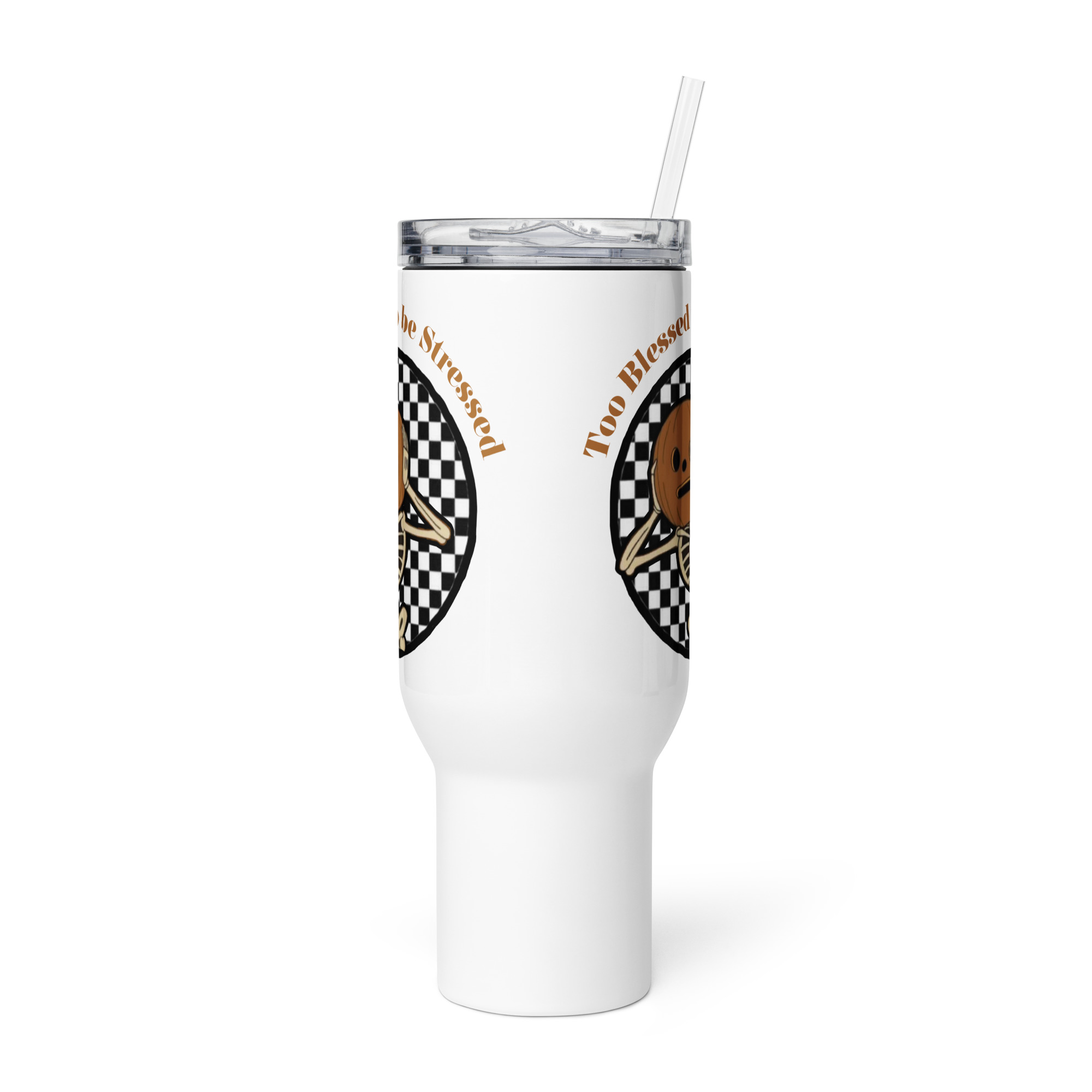 Too Blessed to be Stressed Halloween Tumbler - Image 3