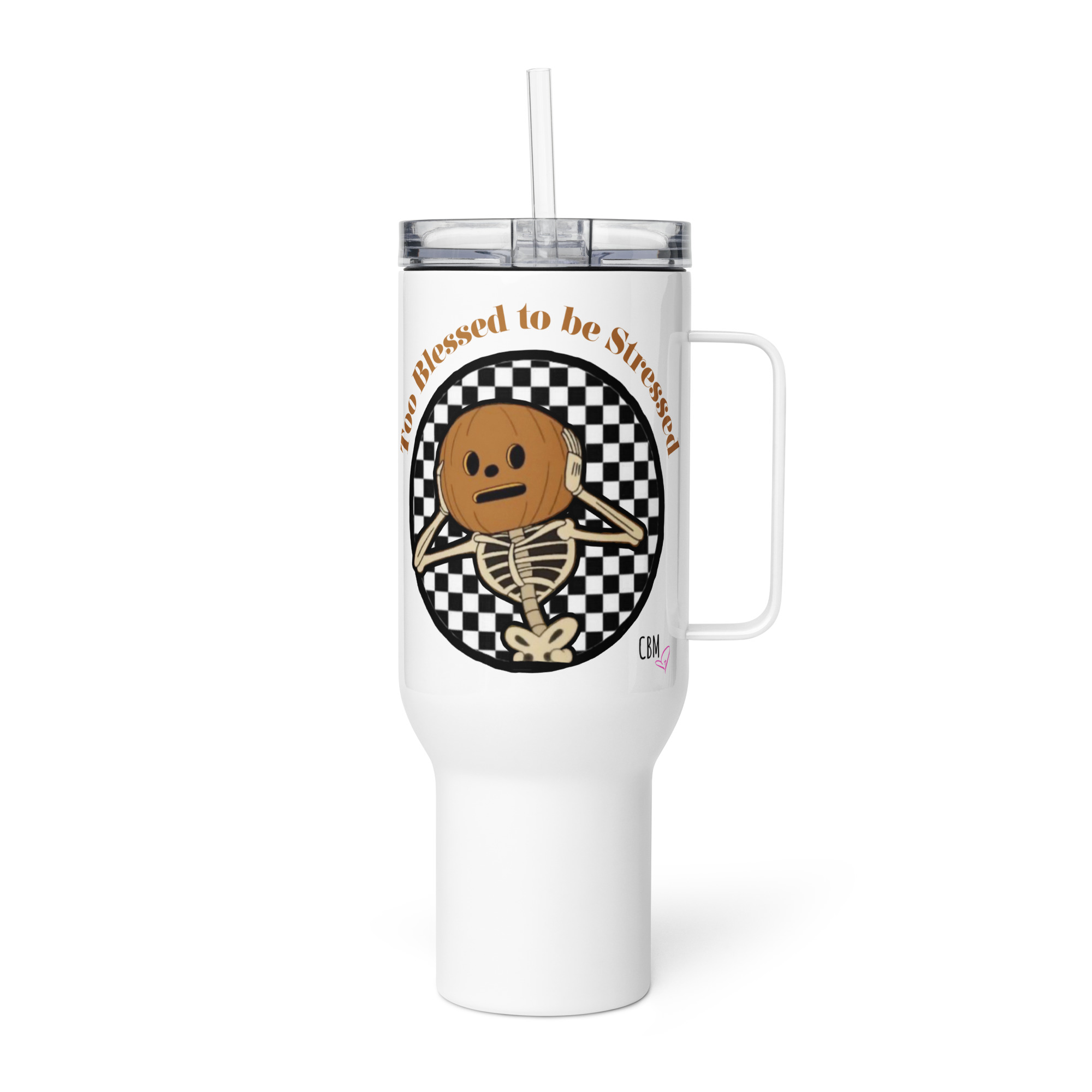 Too Blessed to be Stressed Halloween Tumbler - Image 2