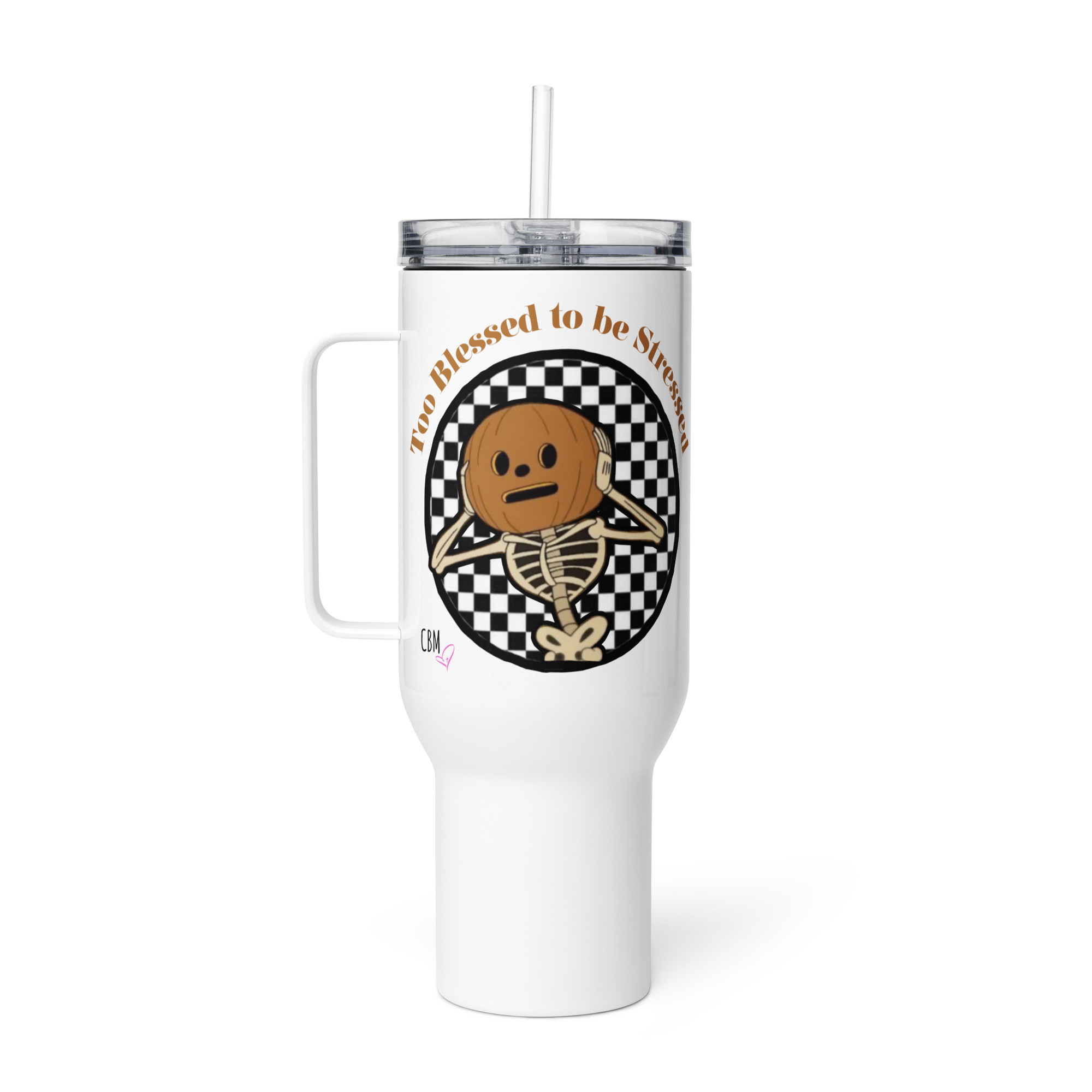 Too Blessed to be Stressed Halloween Tumbler - Image 4
