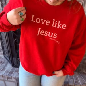 CBM "Love Like Jesus" Valentine's Crewneck RED